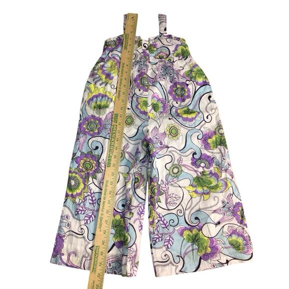 Janie & Jack Paisley Wide Leg Jumpsuit Lined Pockets Girls Size 4 - Picture 8 of 8